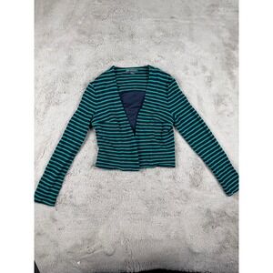 Armani Exchange Striped Cropped Blazer Career Jacket M‎ Y2K Retro City